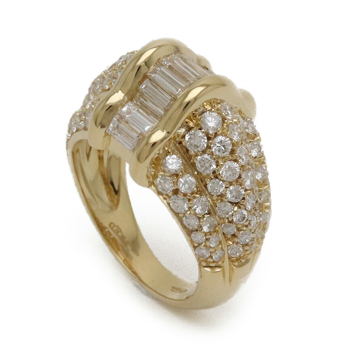 FRED Diamond Pave Ring K18YG Yellow Gold