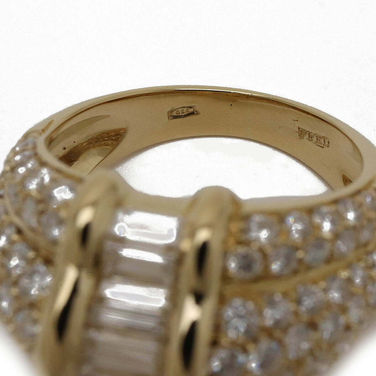 FRED Diamond Pave Ring K18YG Yellow Gold