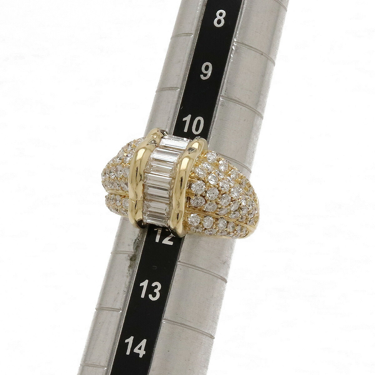 FRED Diamond Pave Ring K18YG Yellow Gold