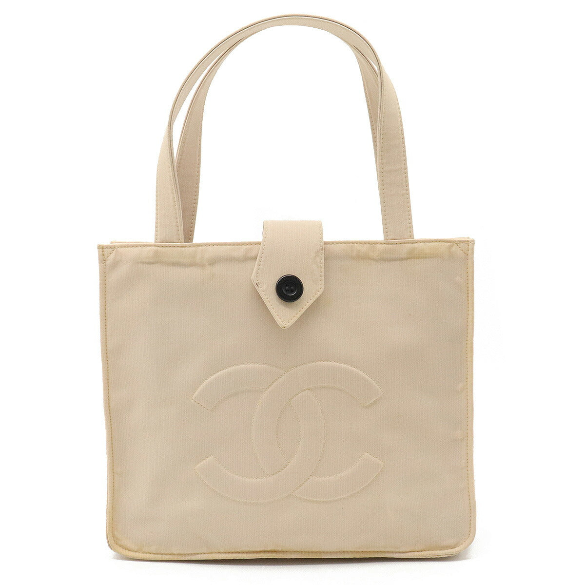 Chanel Nylon Coco Mark Logo Button Tote Bag