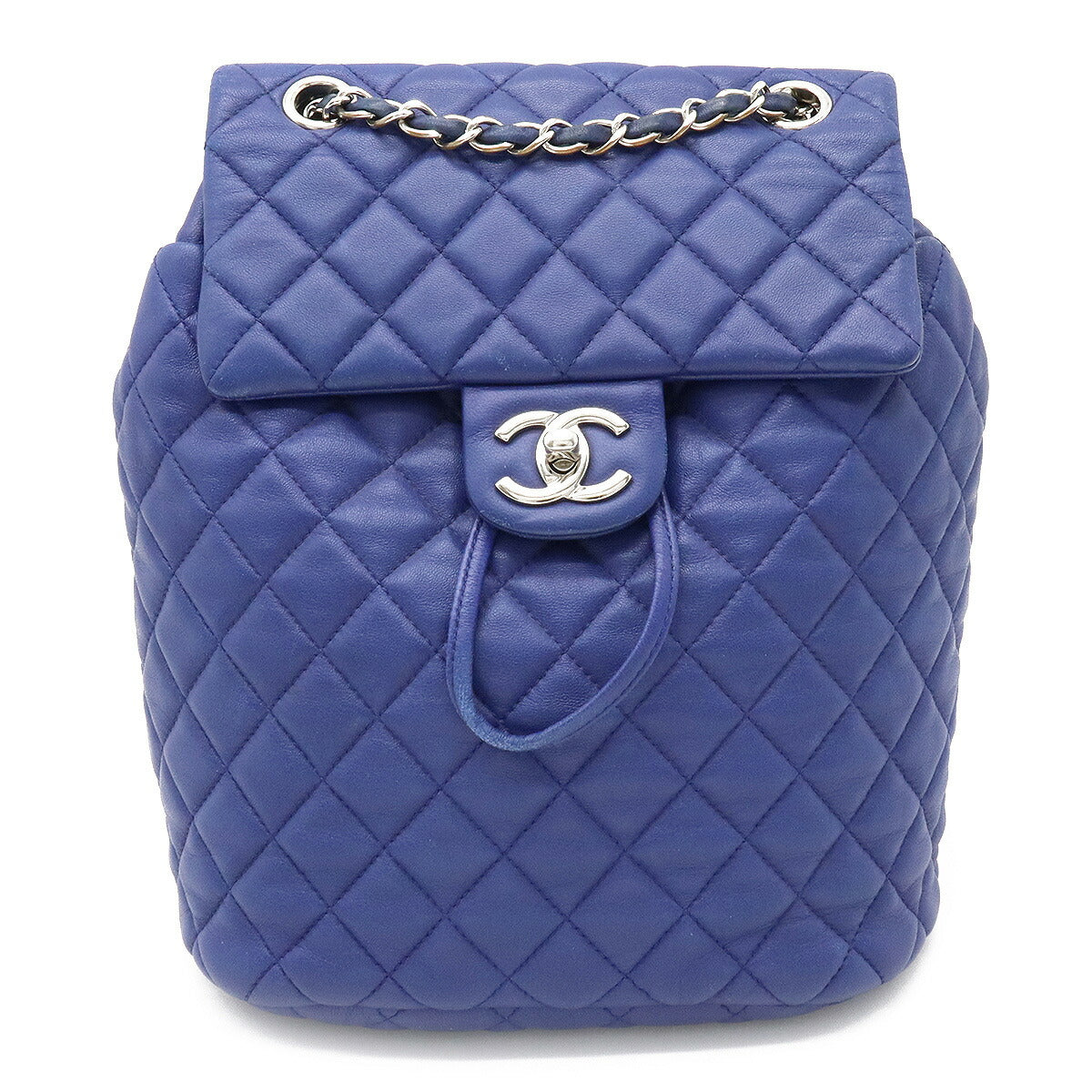 Chanel Matelasse Lambskin Backpack Blue