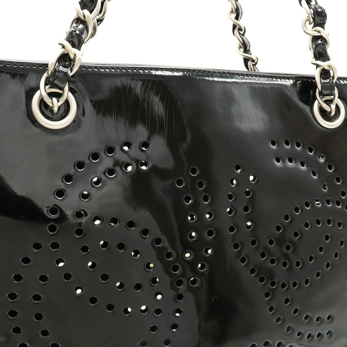 Chanel Triple Coco Mark Chain Shoulder Bag Black