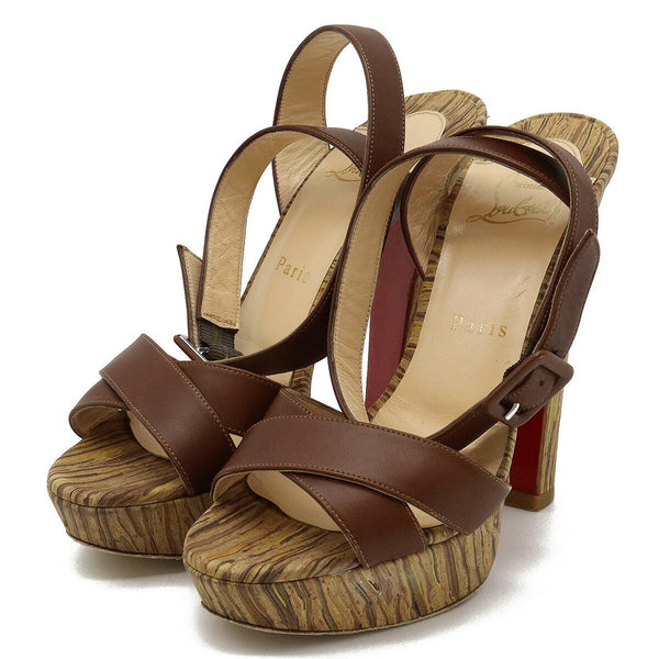 Christian Louboutin wood leather sandals
