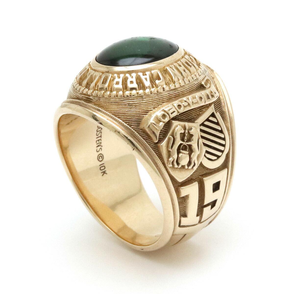 John Carroll University 10K Gold College Ring Green