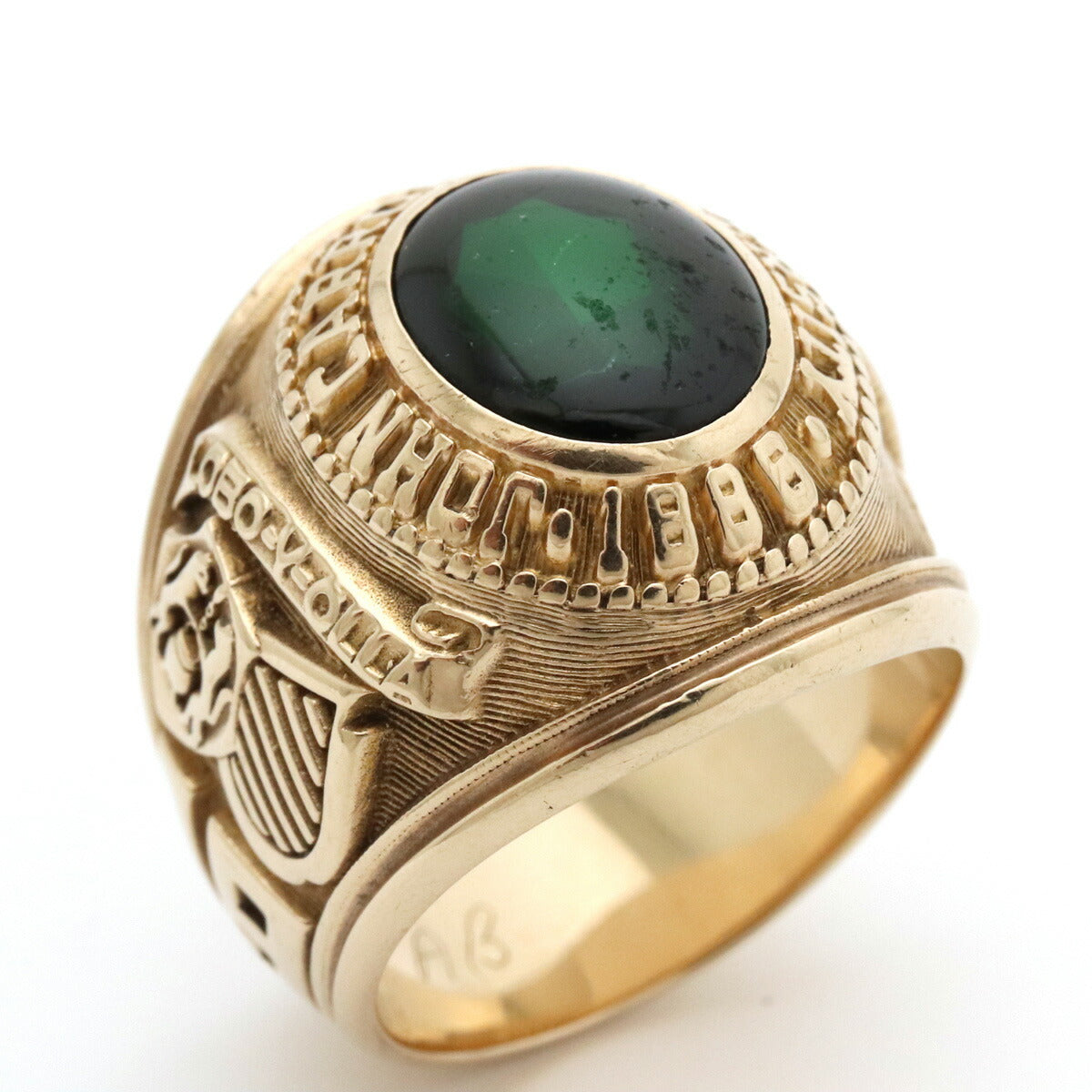 John Carroll University 10K Gold College Ring Green