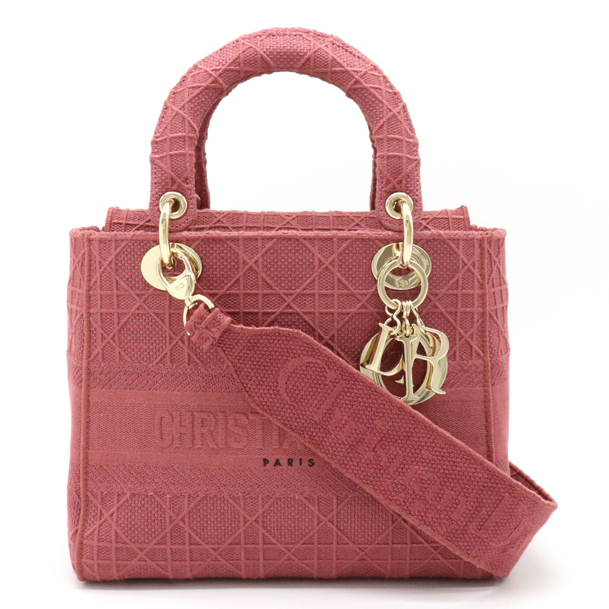 Dior Lady D-Lite Medium Embroidered Canvas Bag