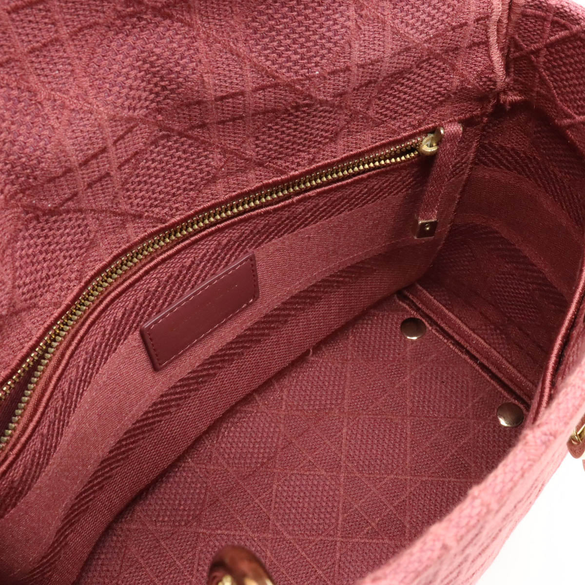 Dior LADY D-LITE Medium Embroidered Canvas Handbag in Great Condition