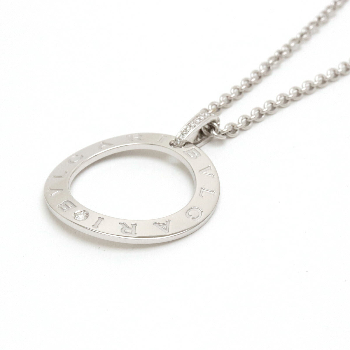 Bvlgari K18WG Diamond Long Necklace Pendant