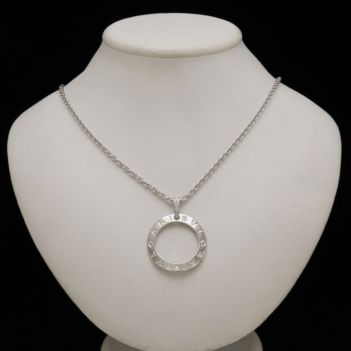 Bvlgari K18WG Diamond Long Necklace Pendant