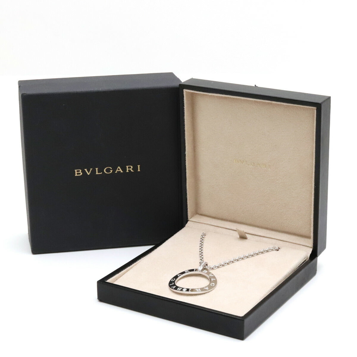 Bvlgari K18WG Diamond Long Necklace Pendant