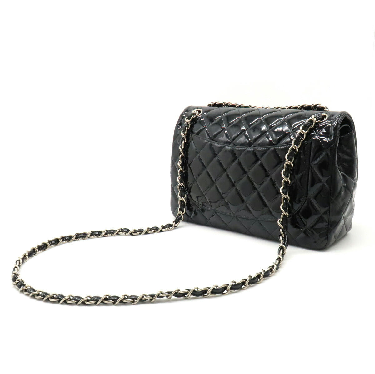 Chanel Patent Leather Matelasse Chain Shoulder Bag