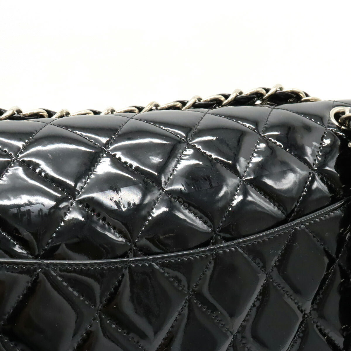 Chanel Patent Leather Matelasse Chain Shoulder Bag