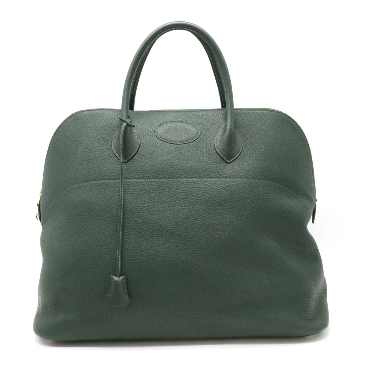 Hermes Bolide 45 Boston Bag Green Leather