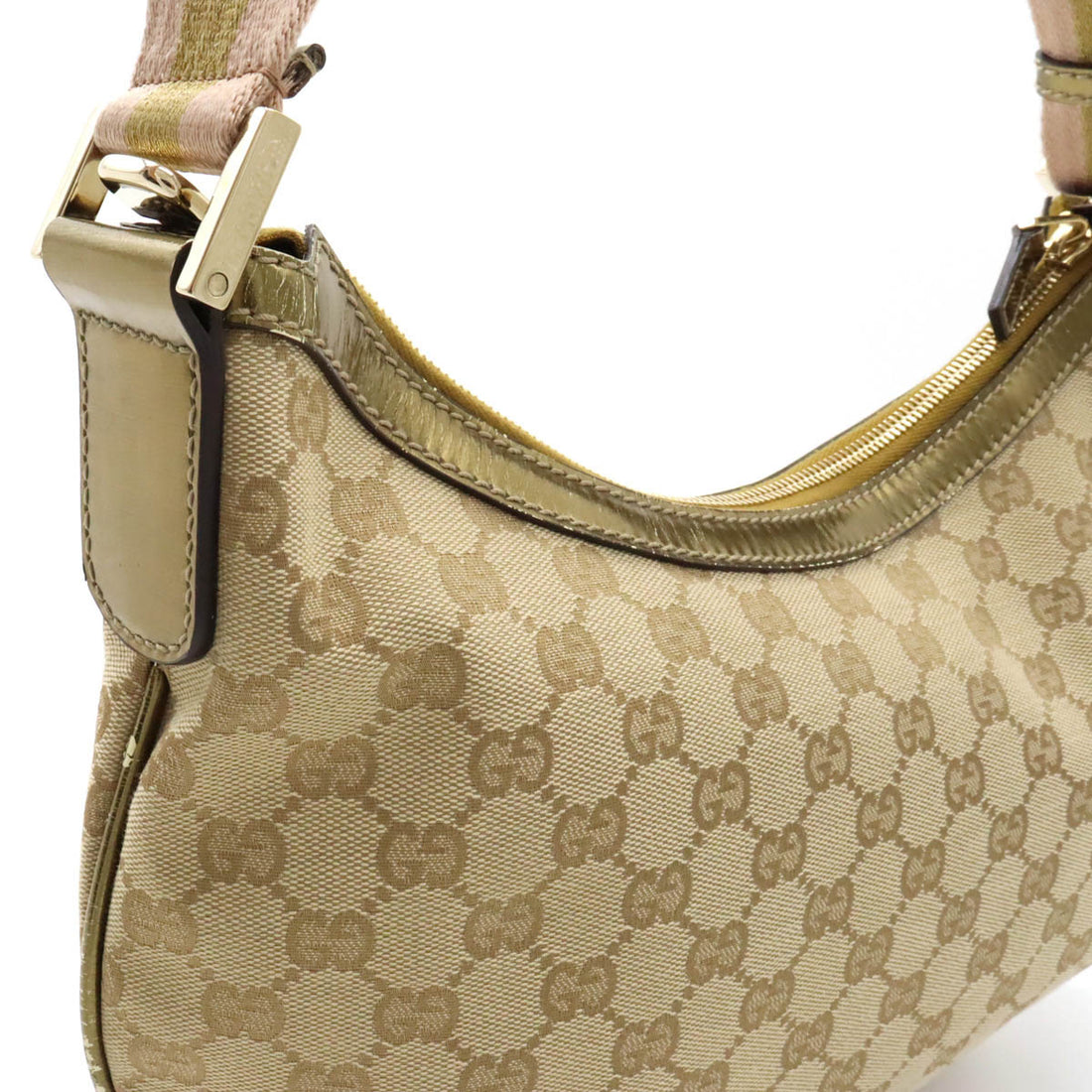 Gucci GG Canvas Leather Shoulder Bag 181092