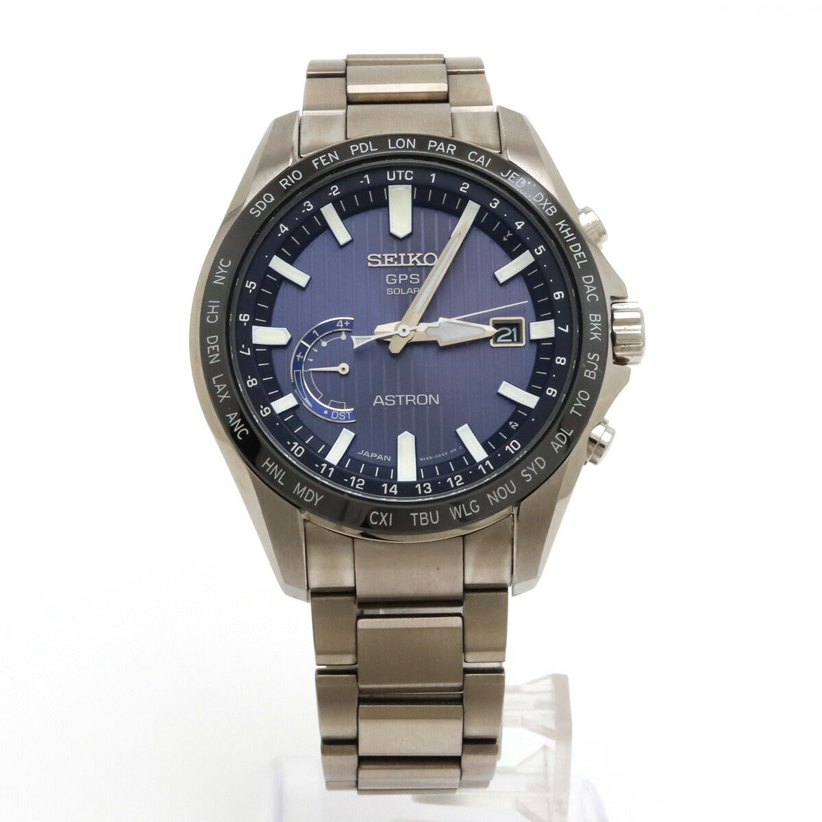 Seiko Astron Solar GPS Blue Dial Men's Watch