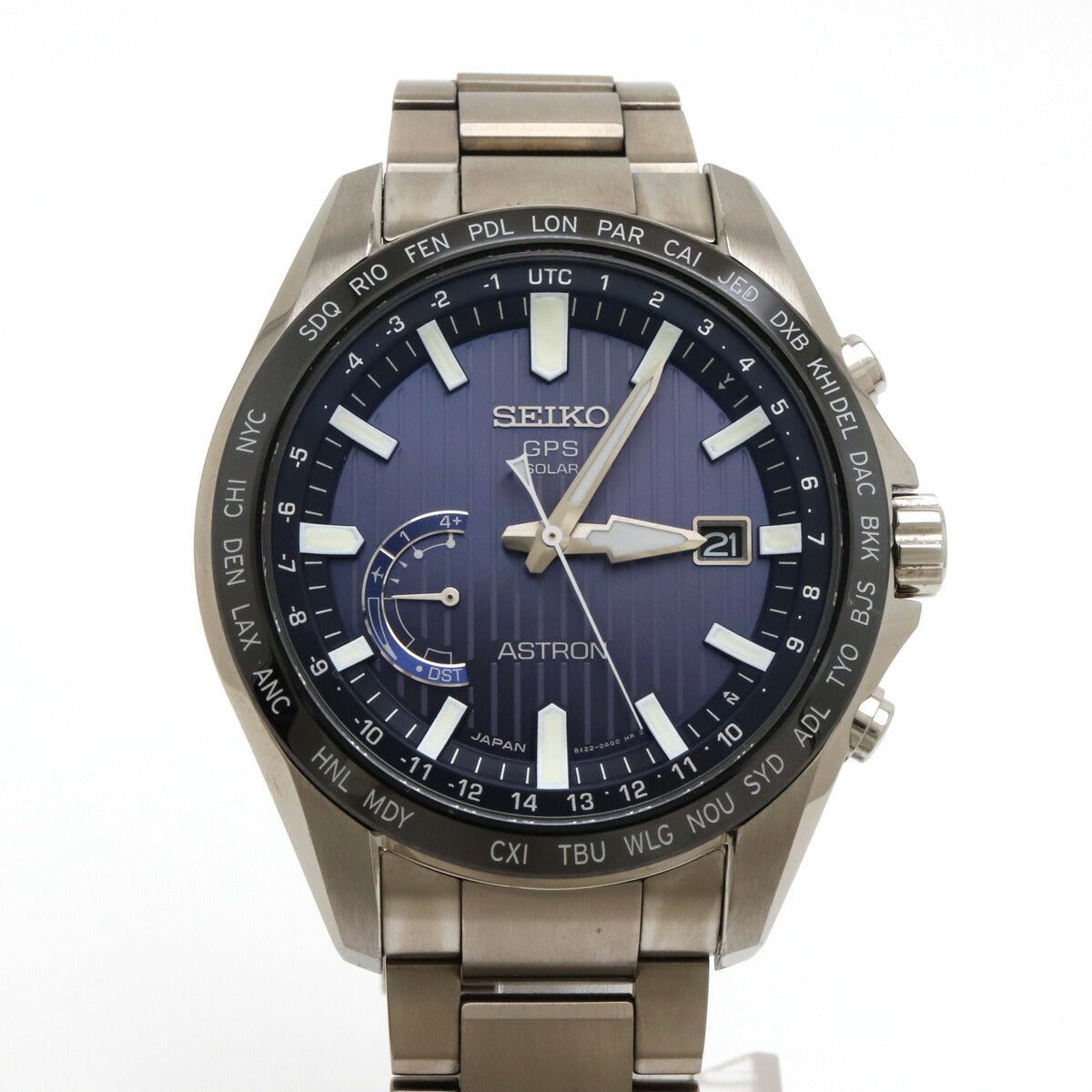 Seiko Astron Solar GPS Blue Dial Men's Watch