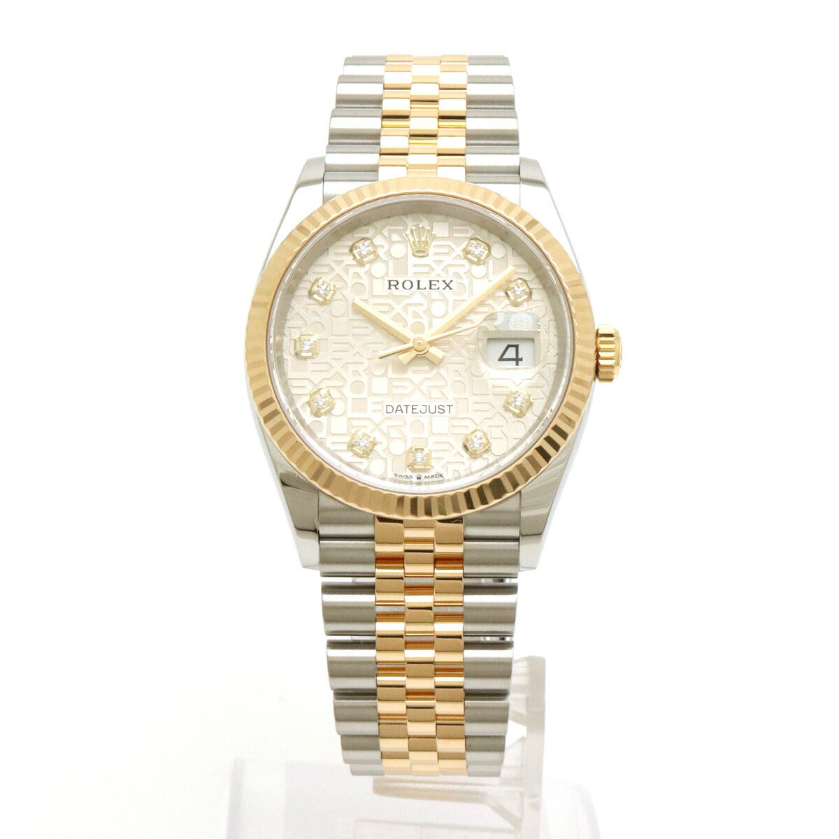 Rolex Datejust Silver Dial Diamond Watch 126233G