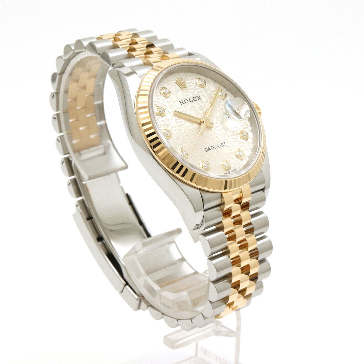 Rolex Datejust Silver Dial Diamond Watch 126233G