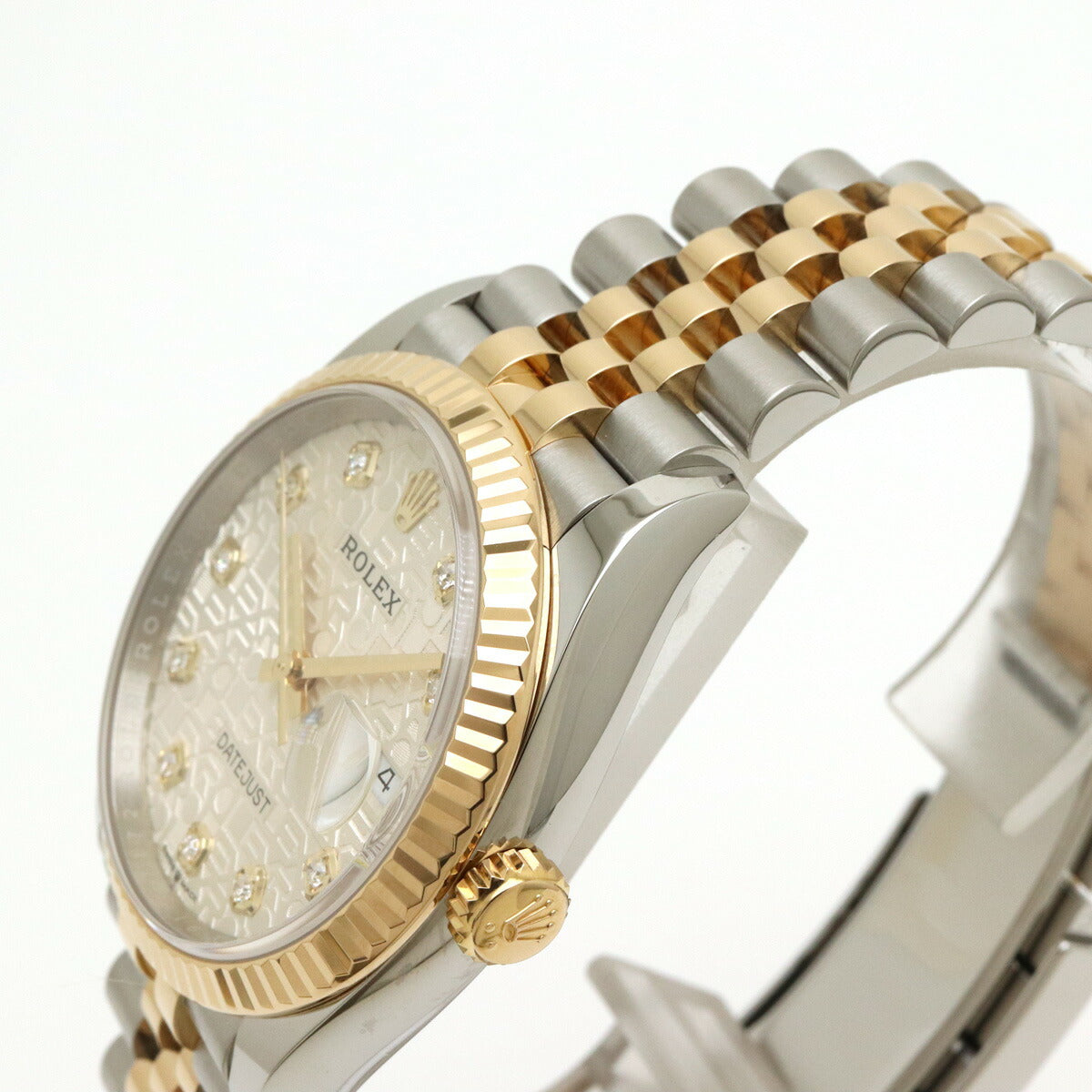 Rolex Datejust Silver Dial Diamond Watch 126233G