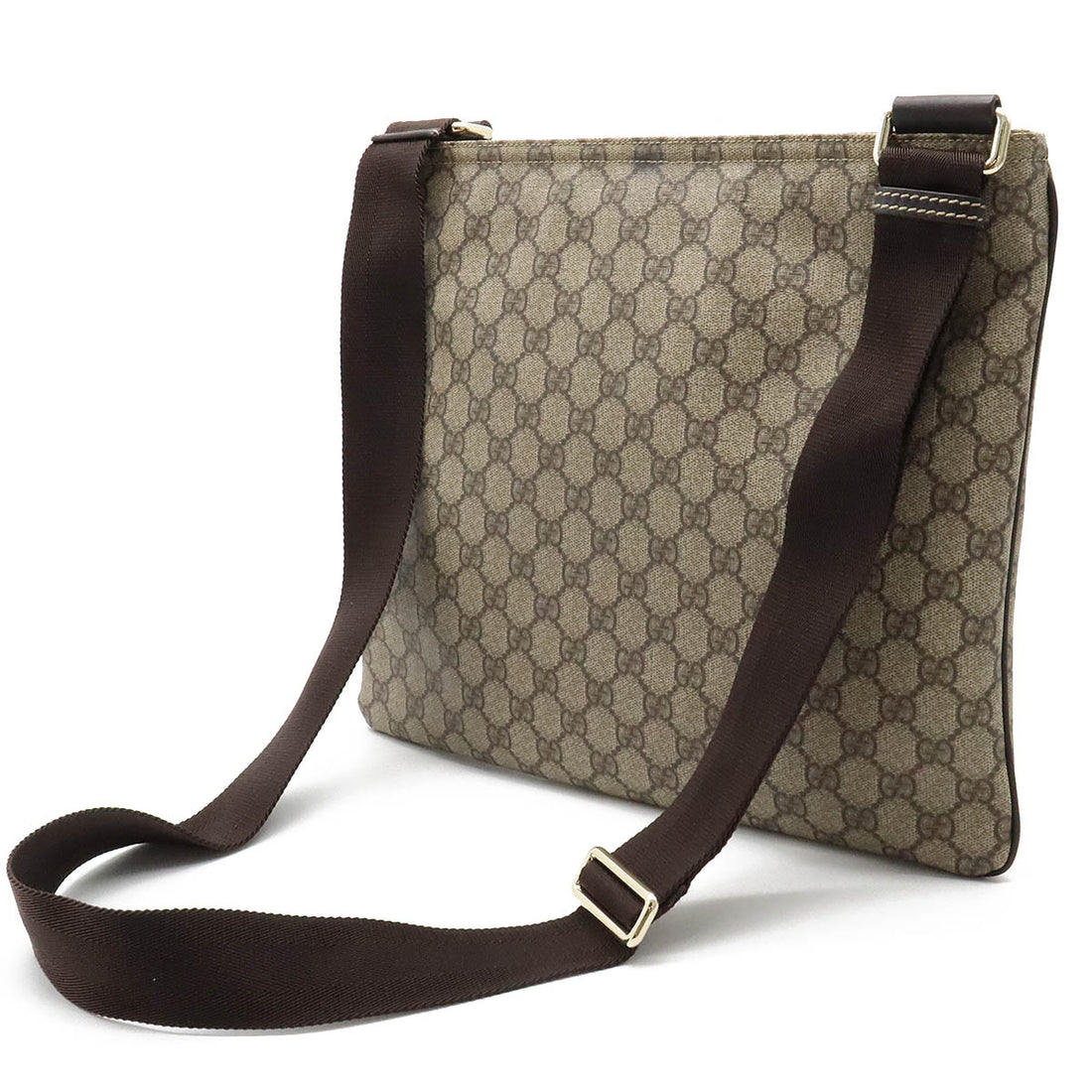 Gucci GG Supreme GG Plus Shoulder Bag Dark Brown