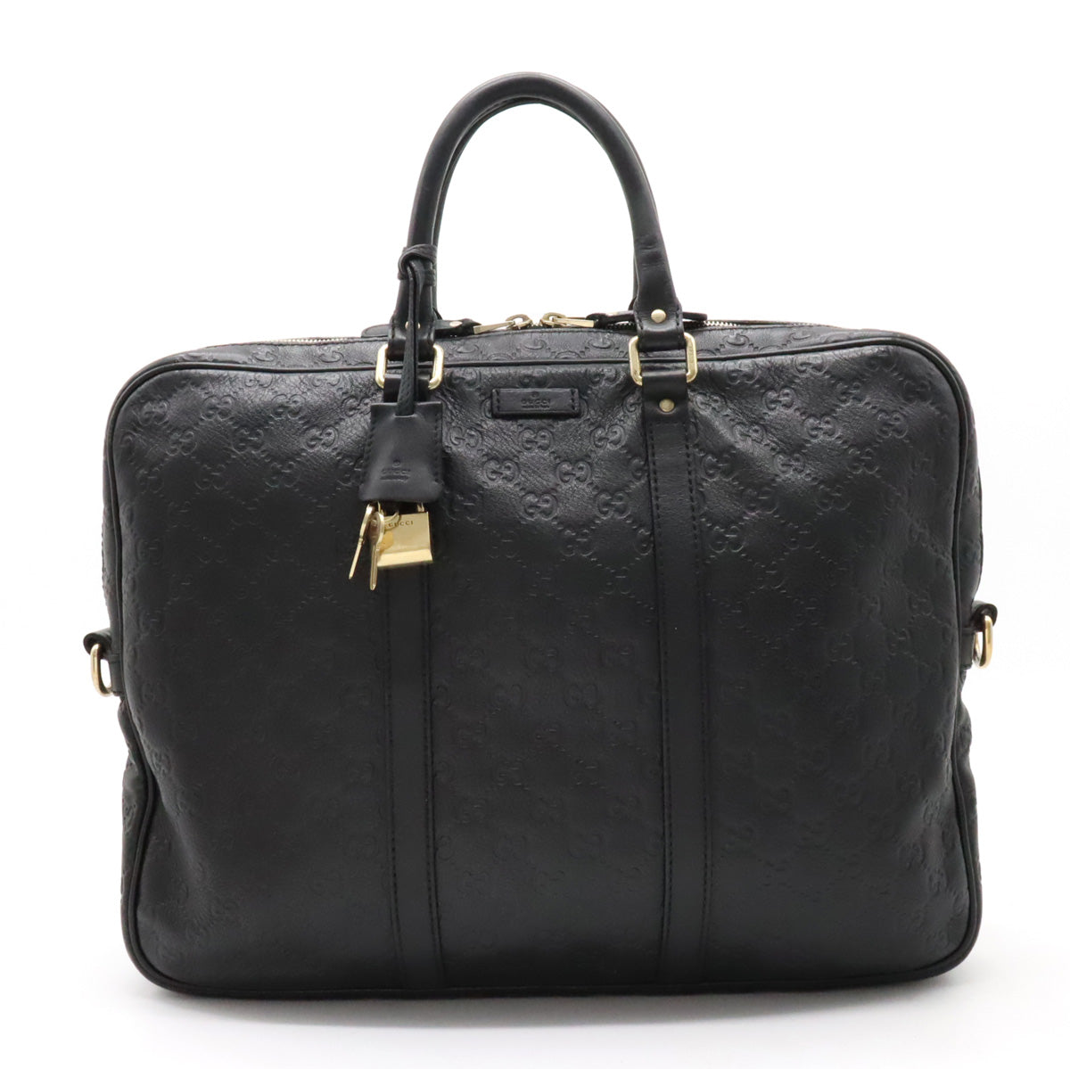 Gucci Leather Business Briefcase Black in Very Good Condition