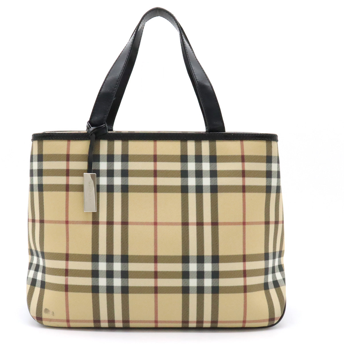 Burberry Nova Check Tote Bag PVC Leather in Very Good Condition