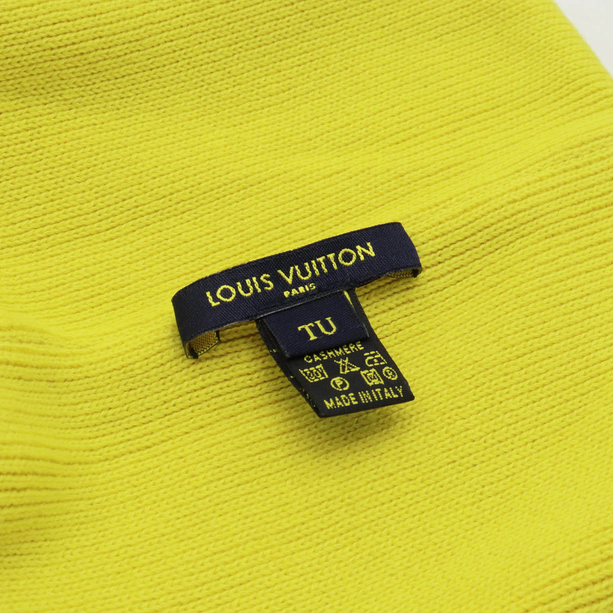 Louis Vuitton LV Cup Logo Knit Cap Yellow