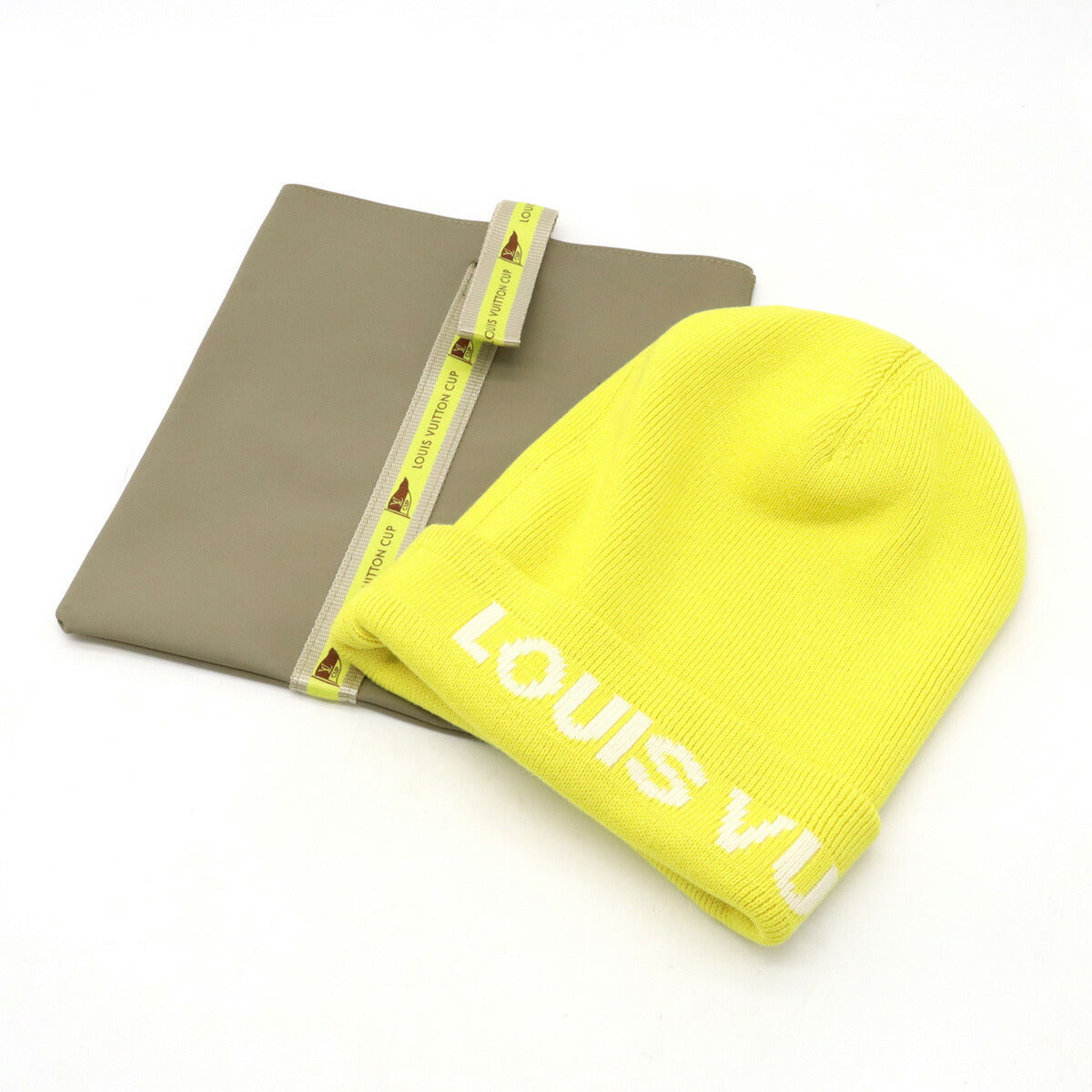 Louis Vuitton LV Cup Logo Knit Cap Yellow