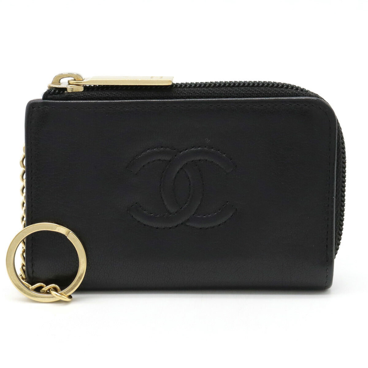 Chanel Leather Coin Case Black