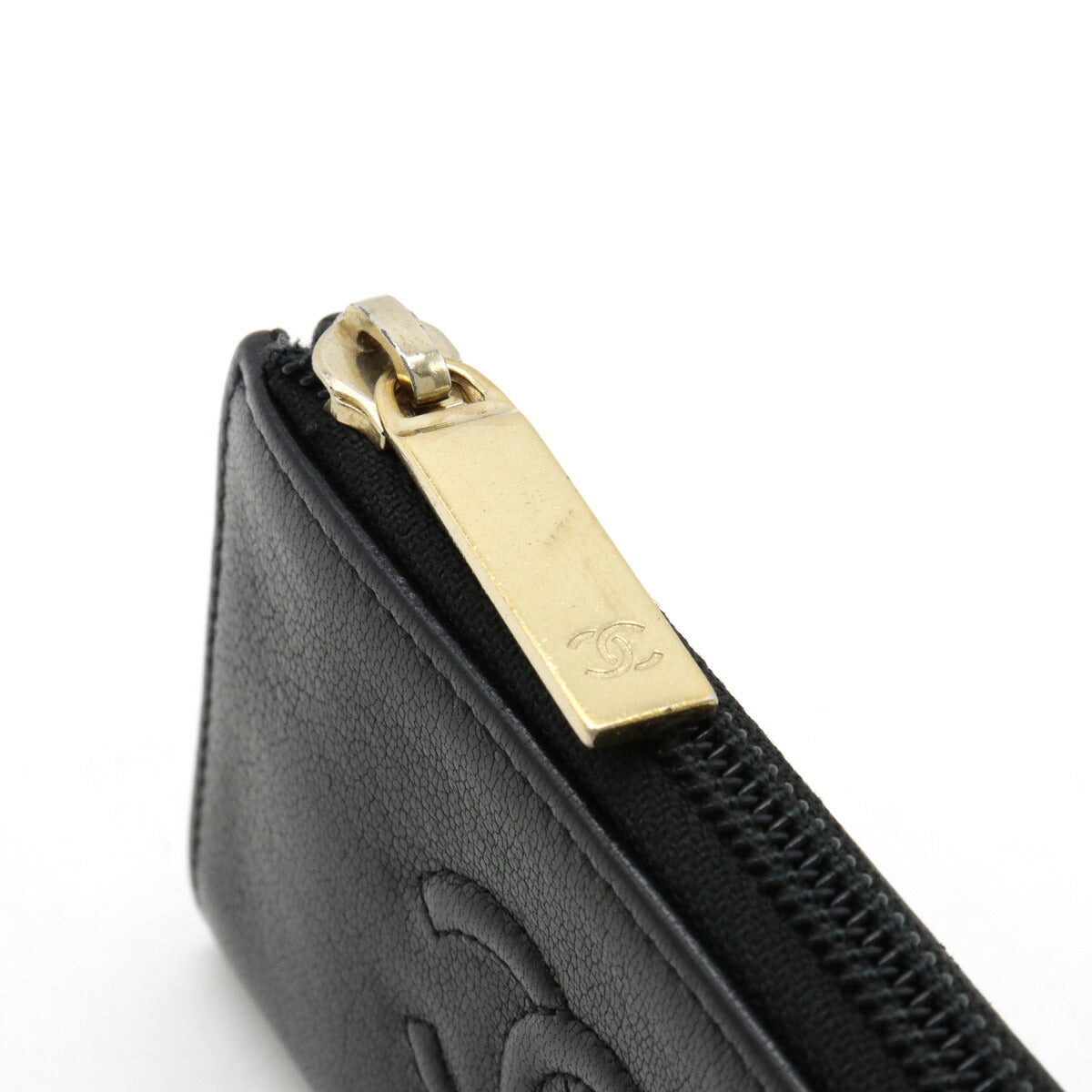 Chanel Leather Coin Case Black