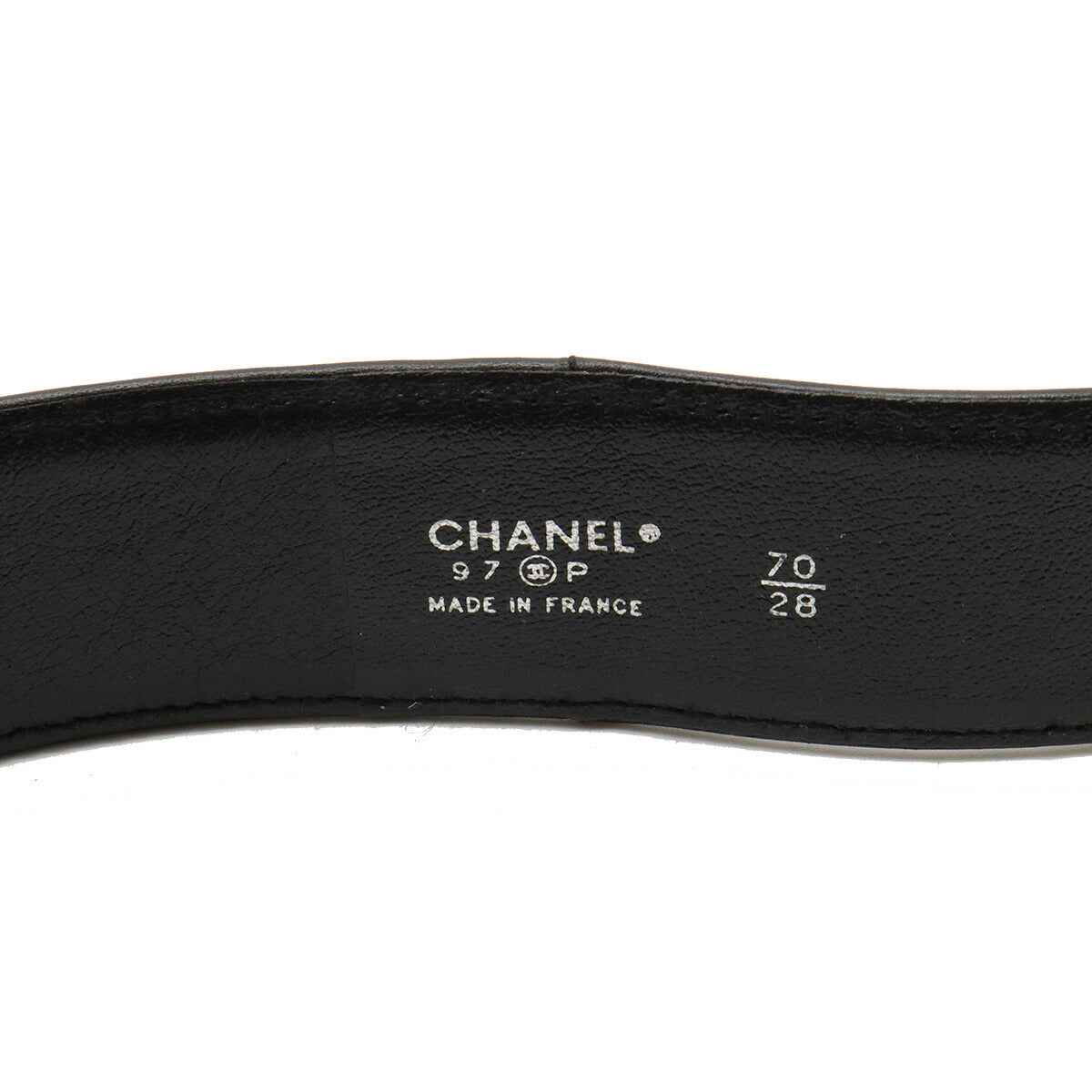 Chanel Leather Coco Mark Belt Black