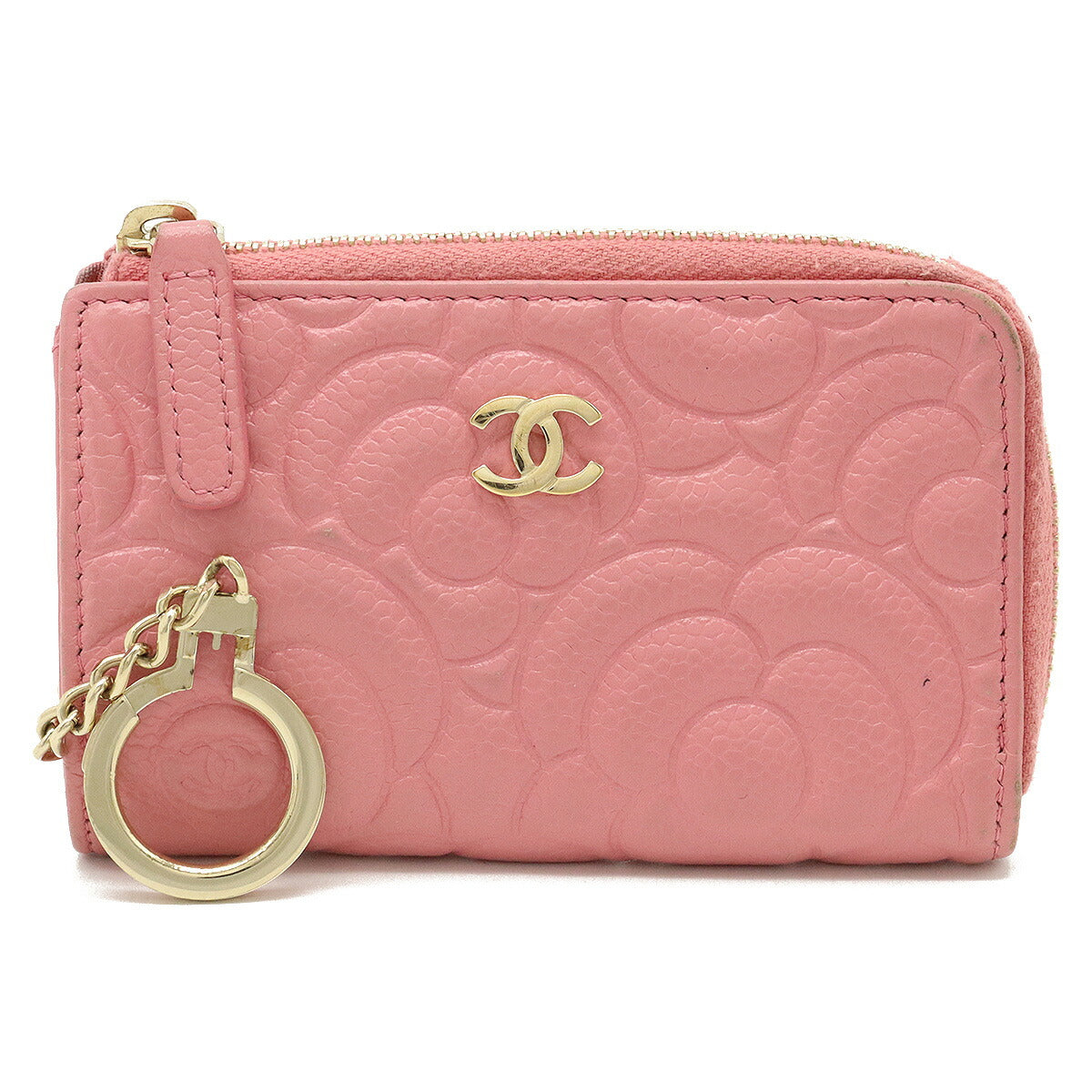 Chanel Camellia Caviar Coin Case