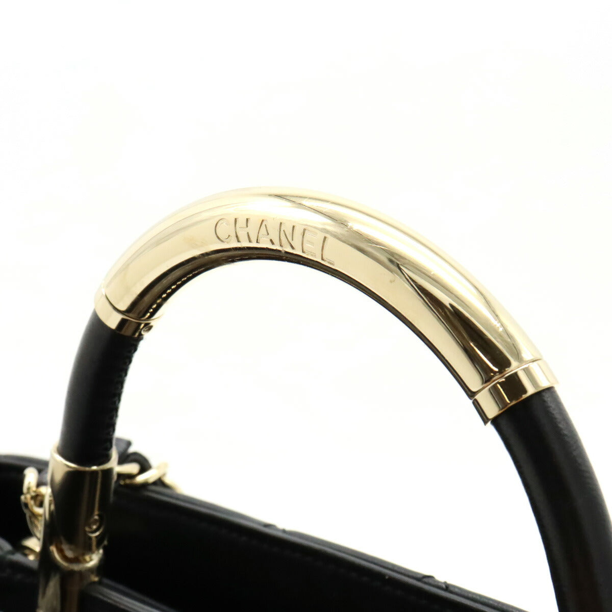 Chanel Matelasse Coco Mark Leather Handbag