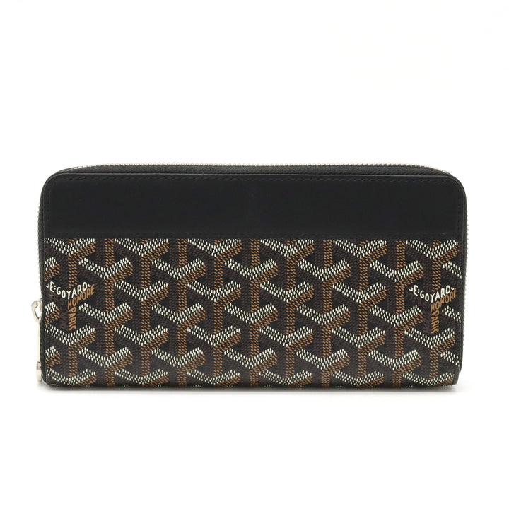 Goyard Matignon GM Wallet PVC Leather Black Brown