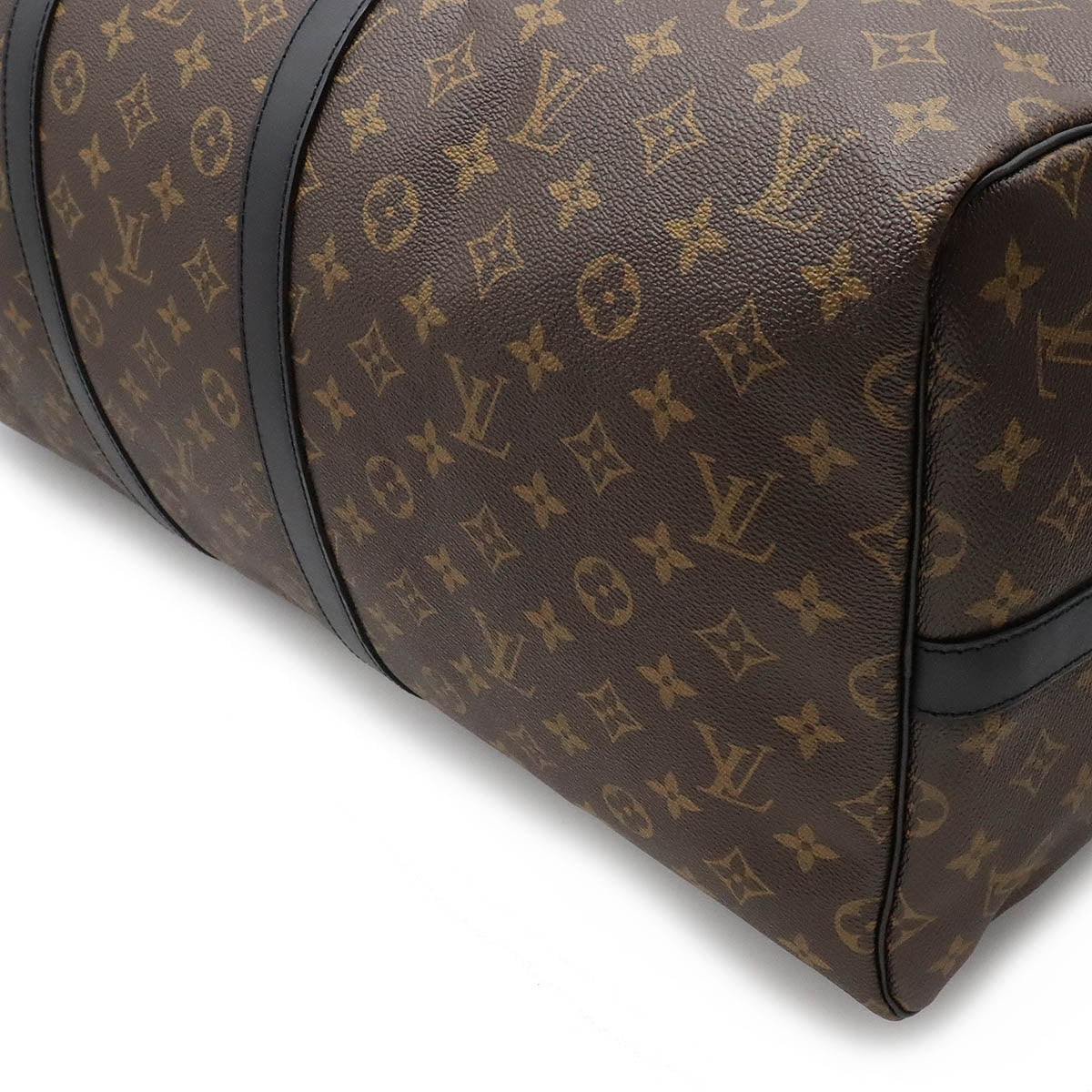 Louis Vuitton Monogram Macassar Keepall Bandouliere 55 Travel Bag M56714 in Great Condition