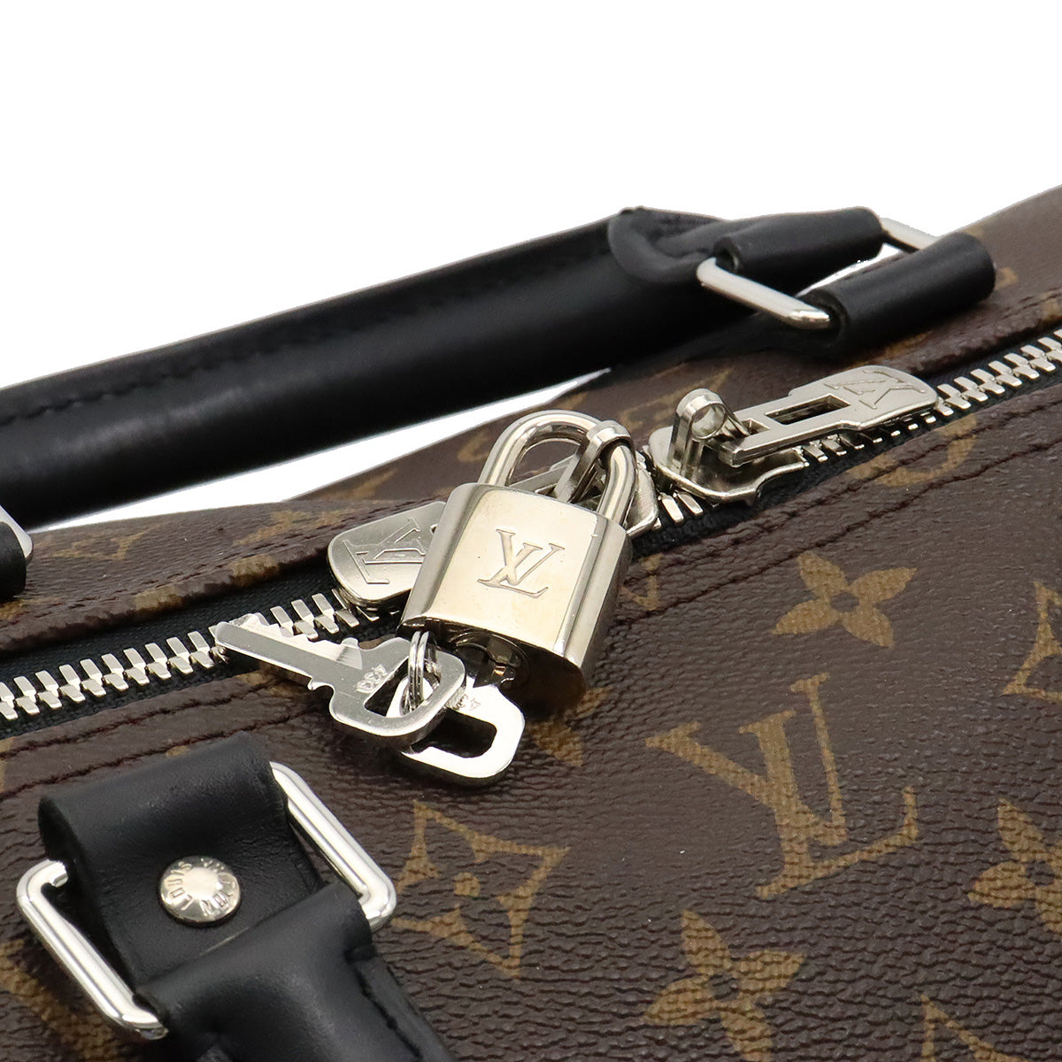 Louis Vuitton Monogram Macassar Keepall Bandouliere 55 Travel Bag M56714 in Great Condition