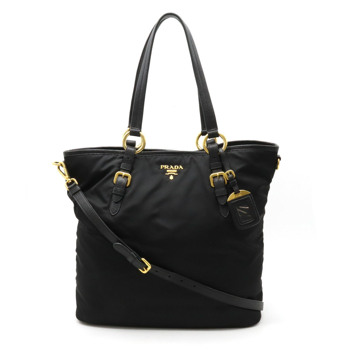 Prada Nylon Leather Tote Bag BR4365