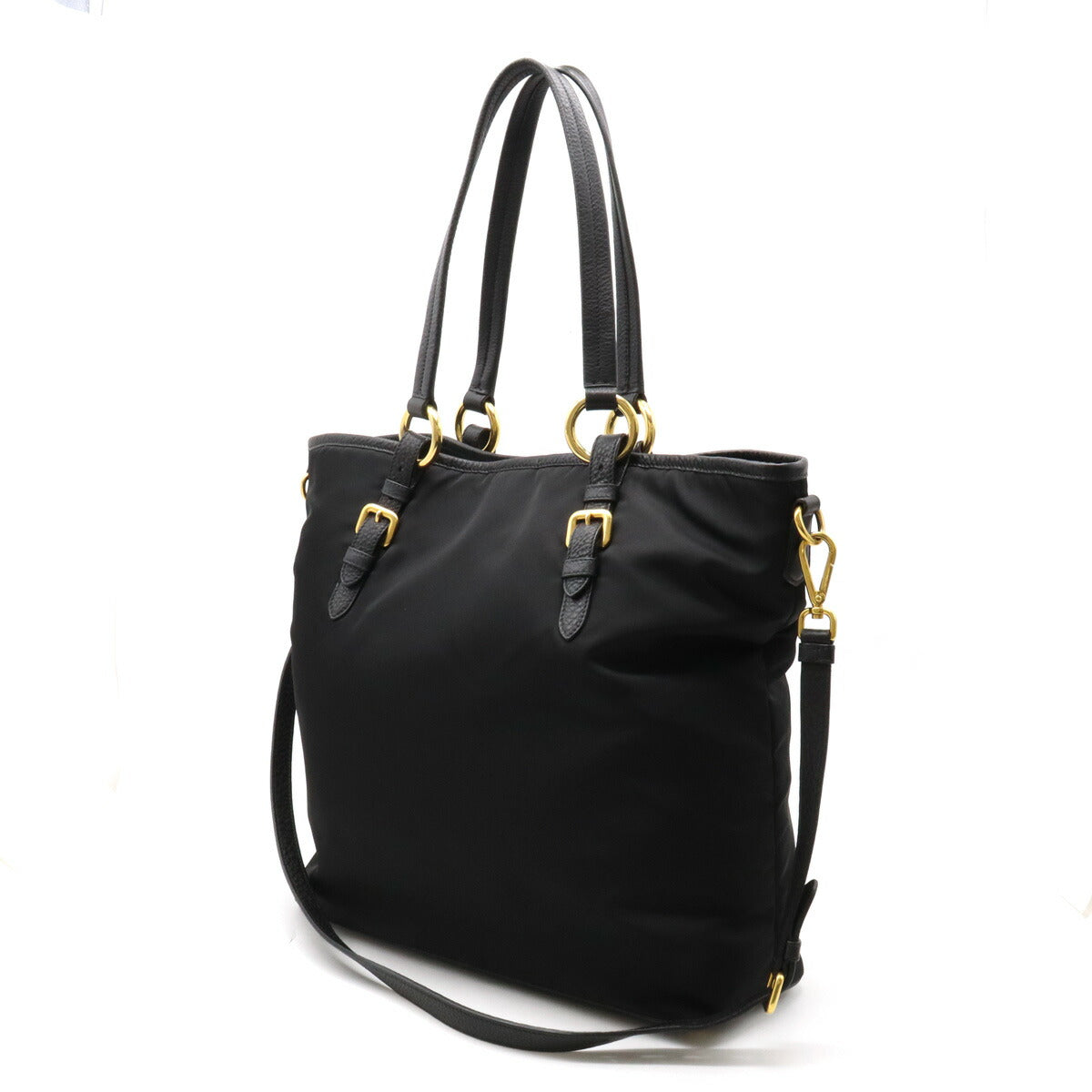 Prada Nylon Leather Tote Bag BR4365