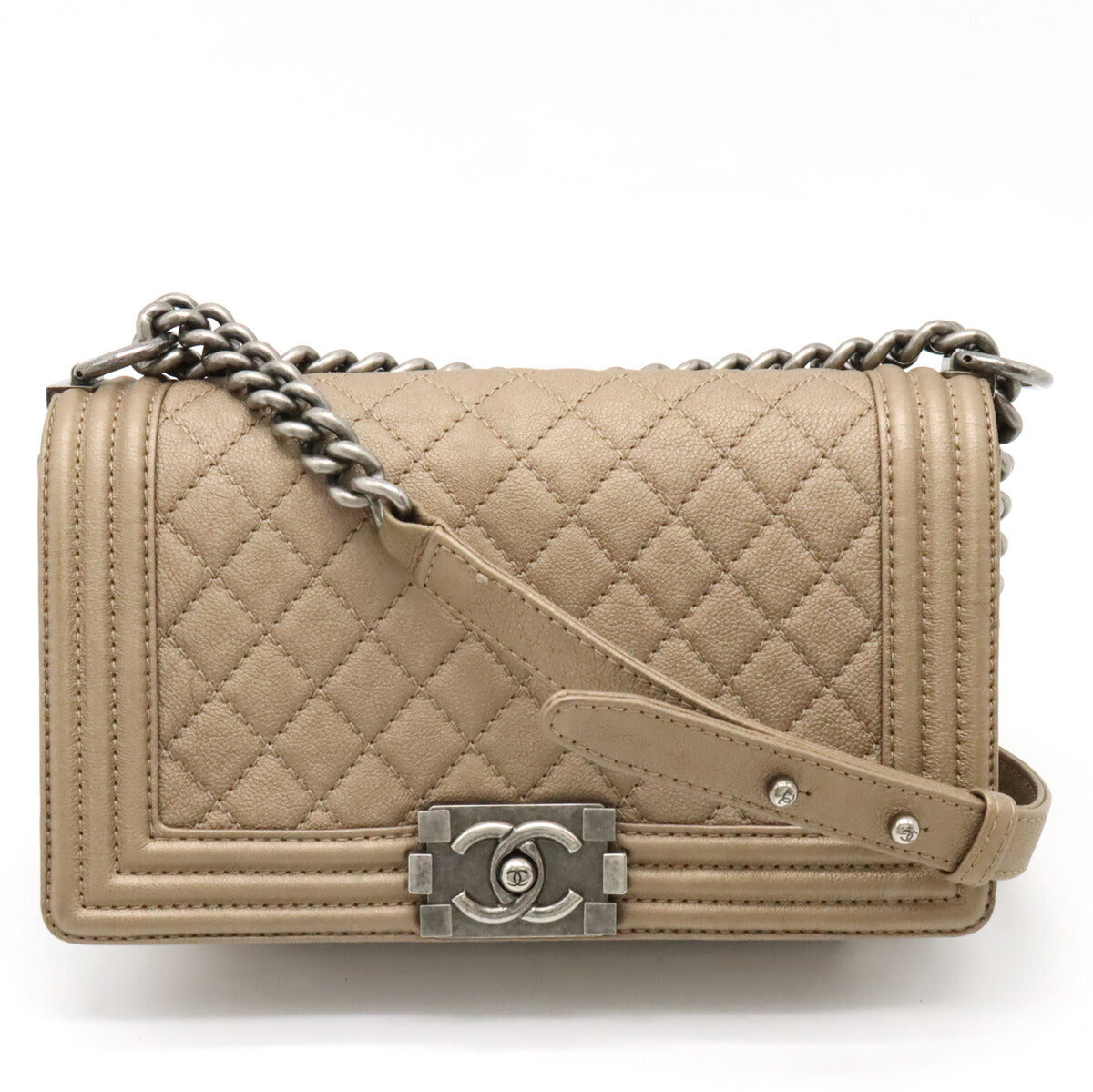 Chanel Boy Matelasse Leather Shoulder Bag A67086