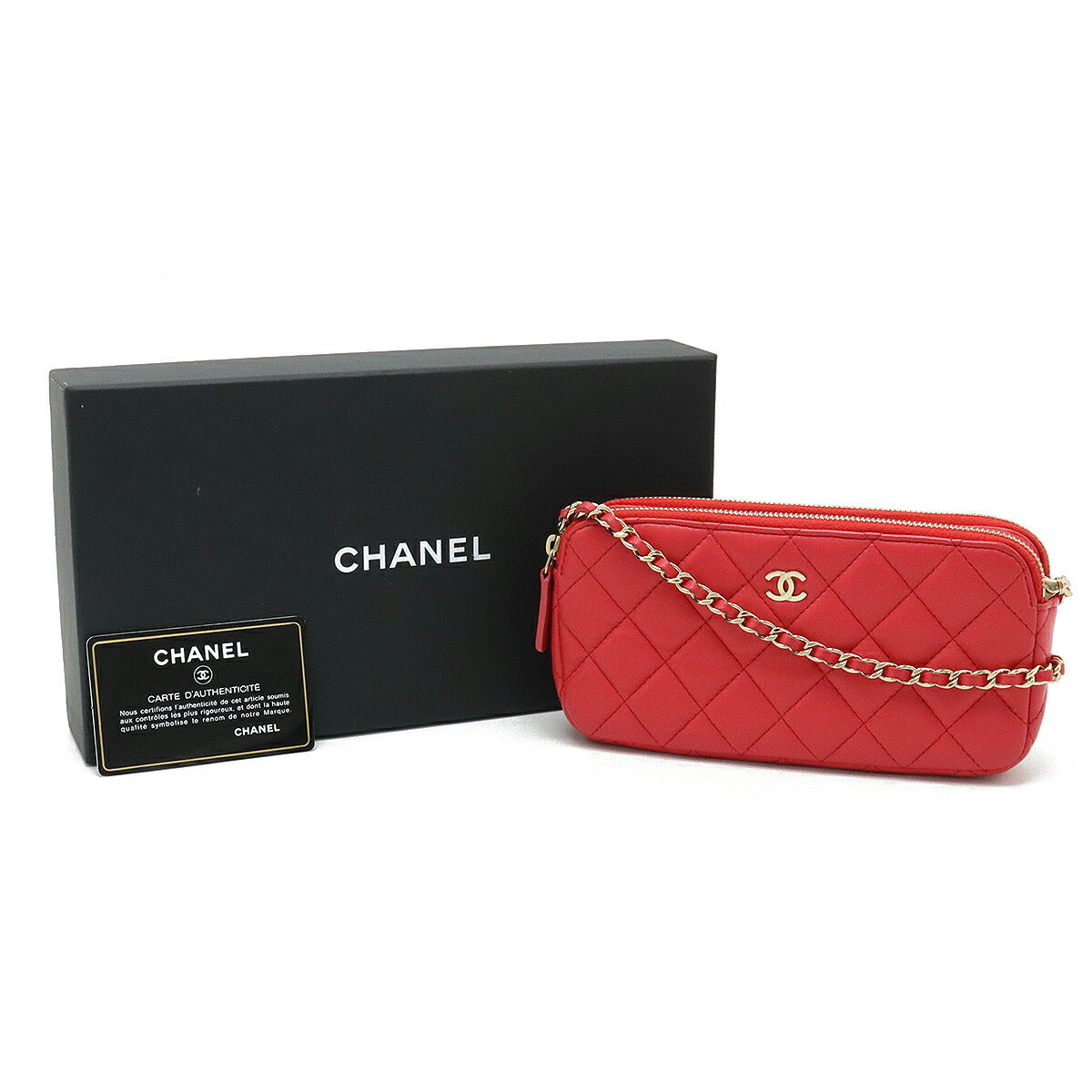 Chanel Matelasse Leather Chain Wallet