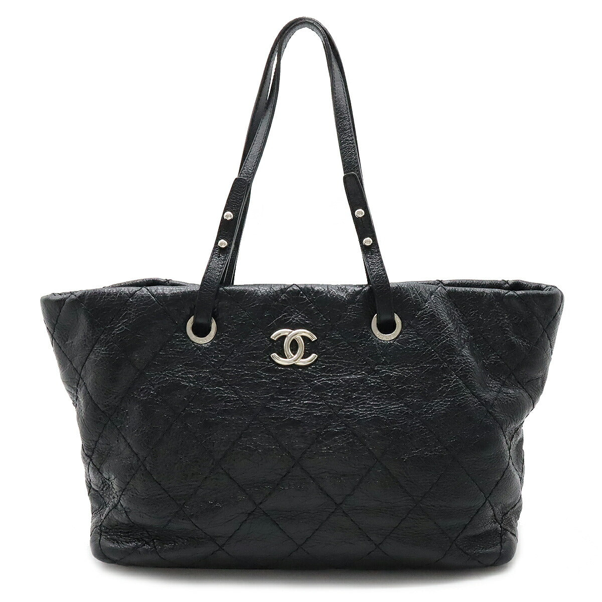 Chanel On the Road Leather Tote Bag Black