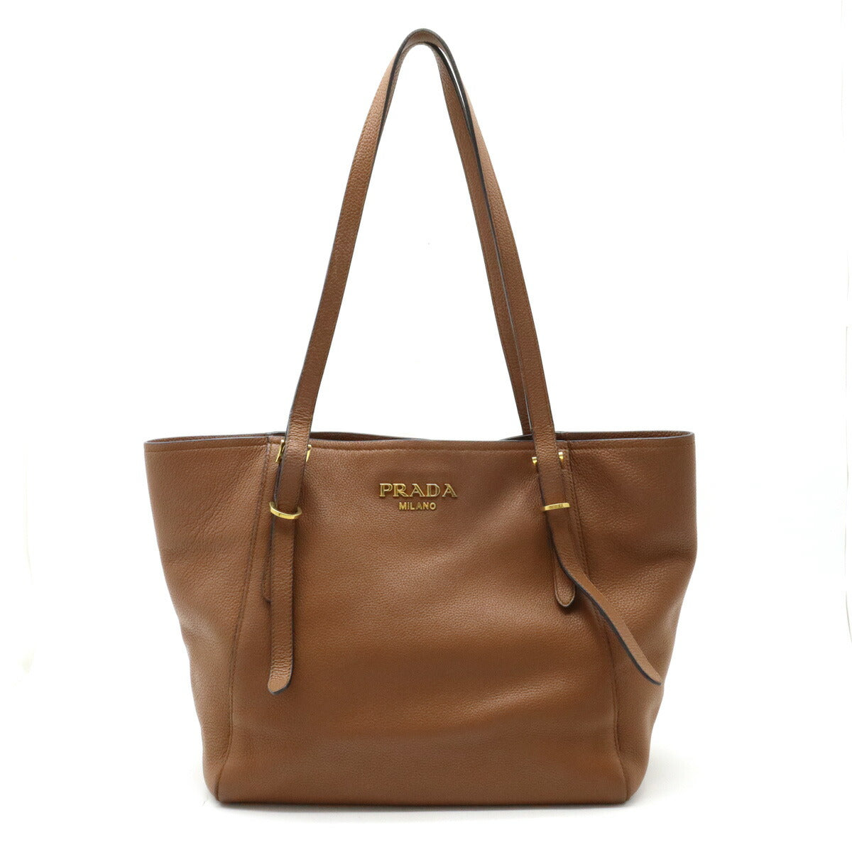 Prada Leather Tote Bag Brown 1BG301