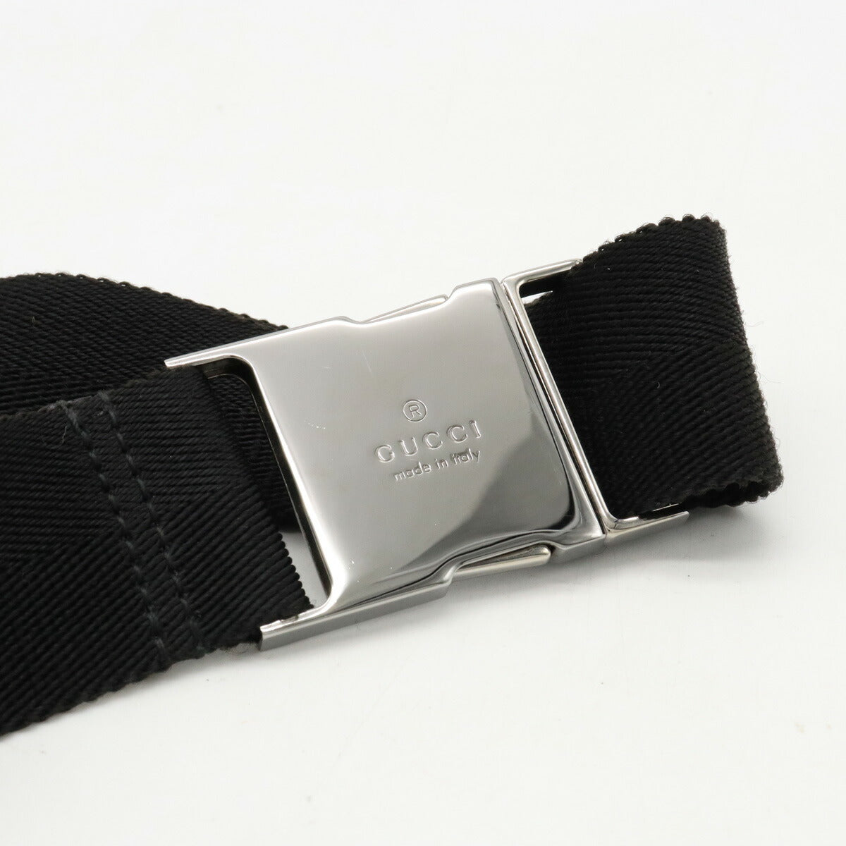 Gucci GG Canvas Leather Waist Bag Black