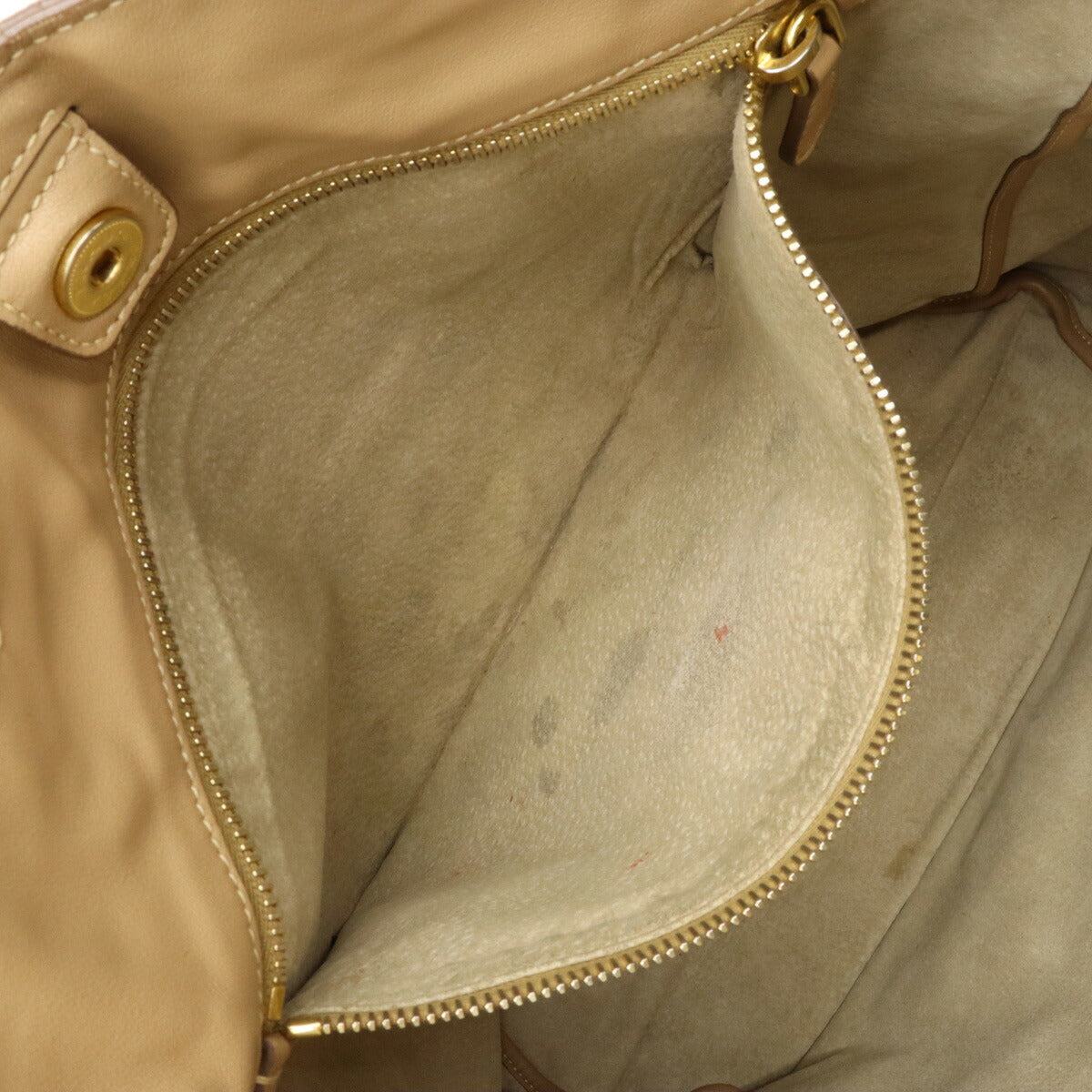 Prada Leather Tote Bag 2WAY Beige