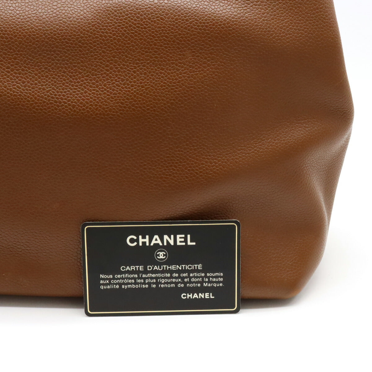 Chanel Caviar Skin Tote Bag Brown