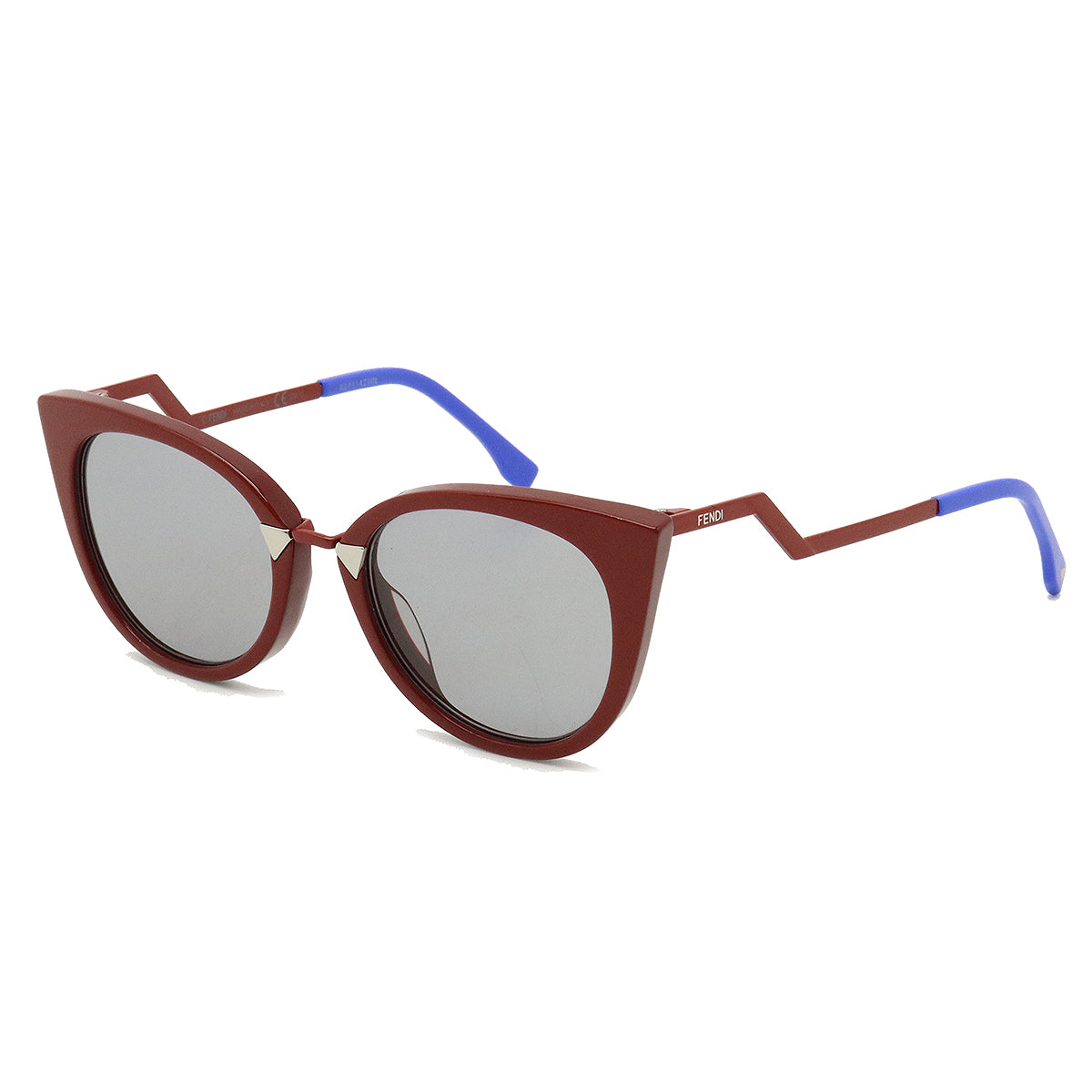 Fendi Sunglasses Cat Eye Smoke Bicolor Bordeaux Blue FF0118/S in Great Condition