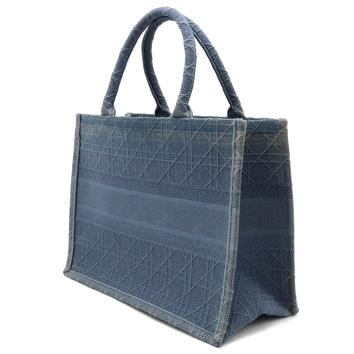 Dior Book Tote Canvas Bag Blue in Very Good Condition