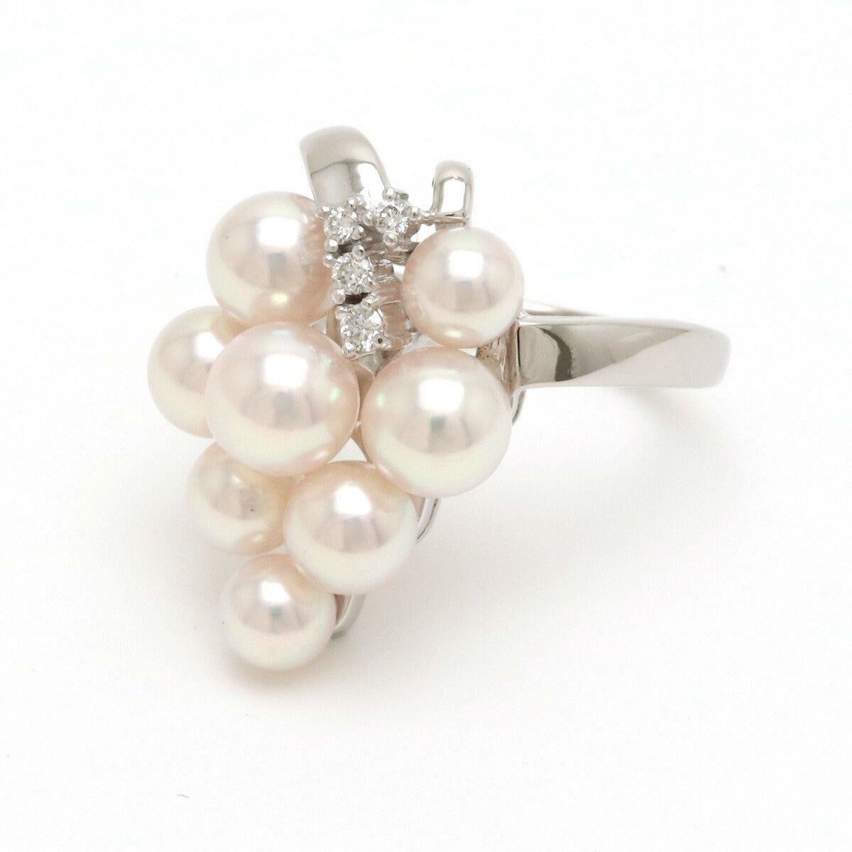 POLA Pearl Diamond Ring Pt900