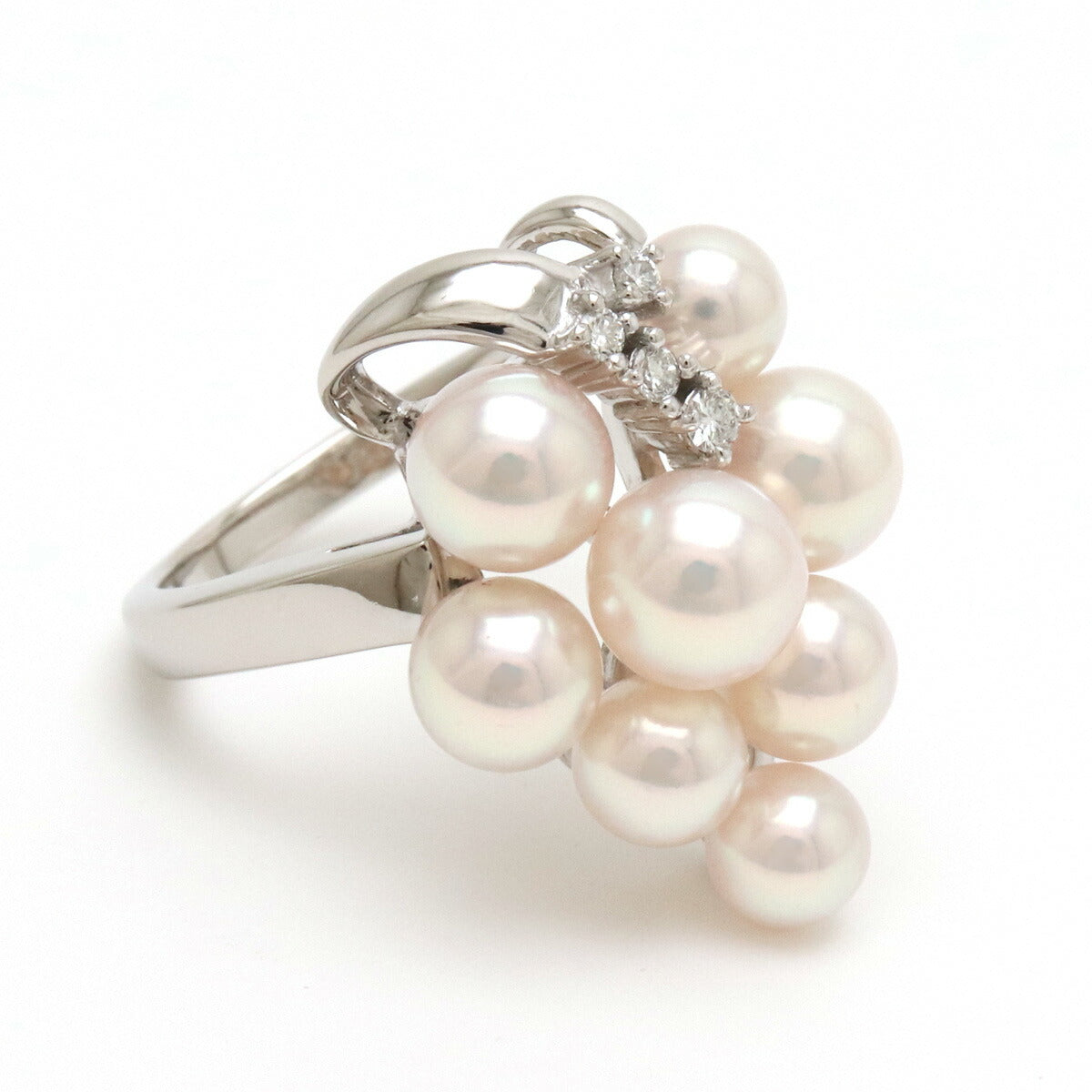 POLA Pearl Diamond Ring Pt900