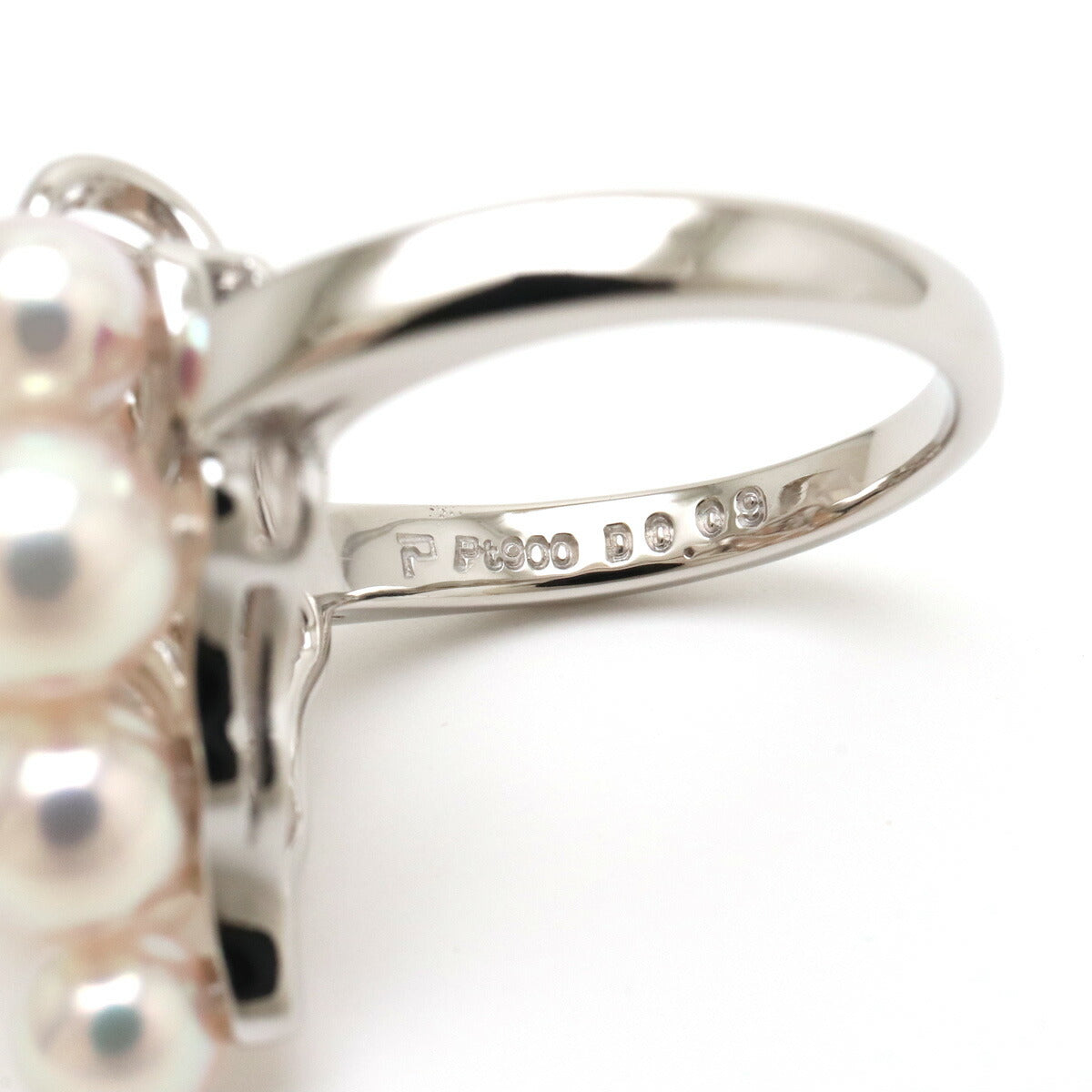 POLA Pearl Diamond Ring Pt900